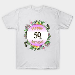 Happy 50th Birthday T-Shirt